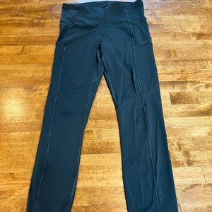 Lululemon fast and free 23” HR non reflective tight dark grey size 4